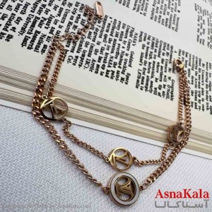 دستبند دخترانه پینترستی استیل مدل دولاین لویی ویتون کد DSB181005W