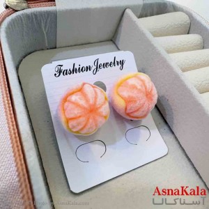 گوشواره استیل فانتزی زنانه مدل نارنگی کد GSH151217W