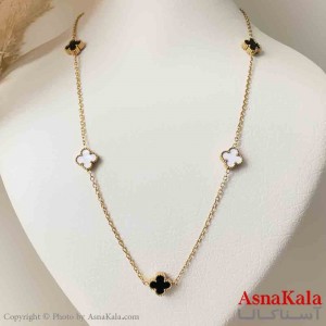 گردنبند زنانه شیک استیل مدل ونکلیف  کد GNB161435W