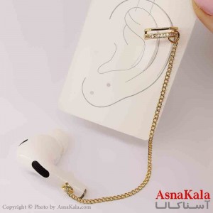 گوشواره ایرکاف ایرپاد طرح چنگکی نگینی دخترانه استیل کد GSH151228W