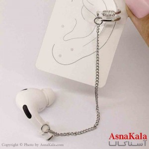 گوشواره ایرکاف ایرپاد طرح نقره ای دخترانه استیل کد GSH151236W