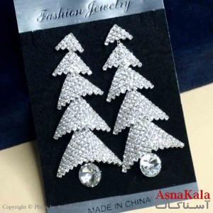 گوشواره استیل شیک زنانه مدل مثلثی جواهری کد GSH151290W