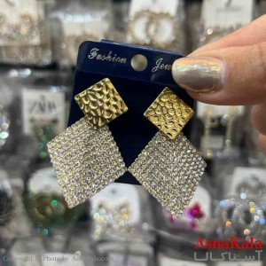 گوشواره استیل شیک دخترانه مدل مثلث مینیمال  کد GSH151350W