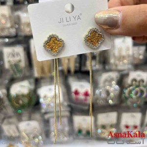 گوشواره استیل شیک دخترانه مدل ونکلیف آویزی کد GSH151355W