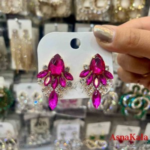 گوشواره استیل شیک دخترانه مدل نگین اشکی کد GSH151379W