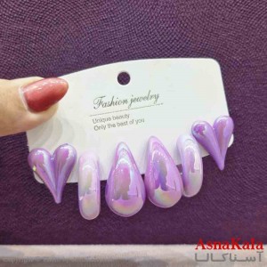 گوشواره زنانه استیل پک 3جفتی مدل مینیمال بنفش  کد GSH151416W