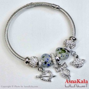 دستبند دخترانه پاندورا استیل مدل پاپیونی کد DSB181037W
