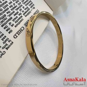 بنگل مینیمال دخترانه استیل مدل طلایی کد DSB181053W