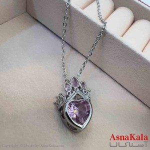 گردنبند دخترانه پینترستی استیل مدل قلب راپونزل کد GNB161501W