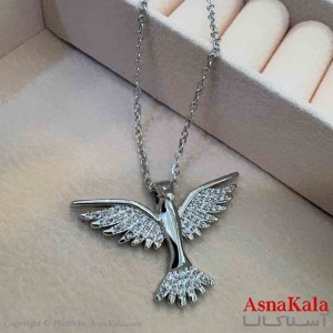گردنبند دخترانه پینترستی استیل مدل پرنده  کد GNB161506W