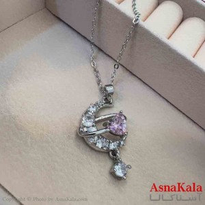 گردنبند دخترانه پینترستی استیل مدل ماه آویزی  کد GNB161508W