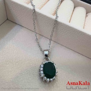 گردنبند دخترانه پینترستی استیل مدل نگینی کد GNB161518W