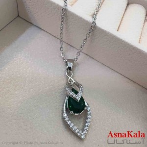 گردنبند دخترانه پینترستی استیل مدل مثلث نگینی کد GNB161519W