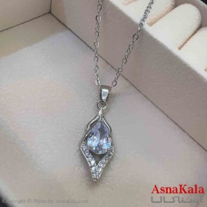 گردنبند دخترانه پینترستی استیل مدل  نگینی کد GNB161524W