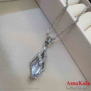 گردنبند دخترانه پینترستی استیل مدل مثلث نگینی کد GNB161525W