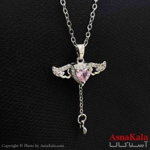 گردنبند دخترانه پینترستی استیل مدل قلب بالدار کد GNB161528W