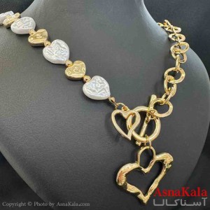 گردنبند دخترانه پینترستی استیل مدل مینیمال قلبی کد GNB161540W