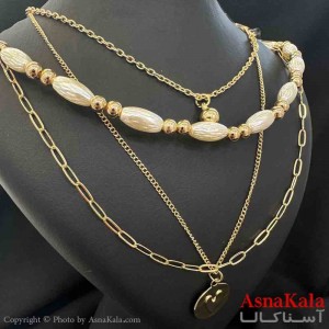 گردنبند دخترانه پینترستی استیل مدل لاینی مینیمال کد GNB161543W