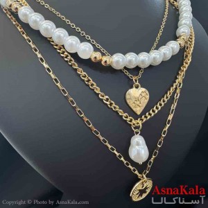 گردنبند دخترانه پینترستی استیل مدل لاینی مینیمال کد GNB161544W