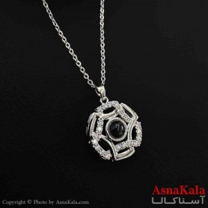 گردنبند تلسکوپی دوستت دارم به صد زبان دنیا طرح گل  کد GNB161577W
