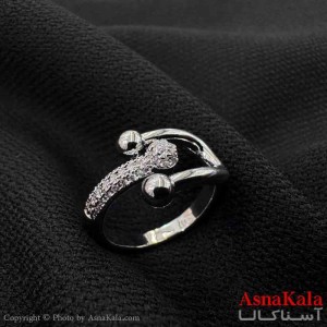 انگشتر زنانه استیل مینیمال مدل نقره ای کد ANG19801W