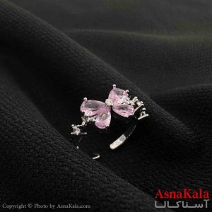 انگشتر زنانه استیل مینیمال مدل پاپیون کد ANG19808W