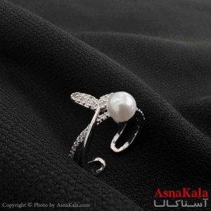 انگشتر زنانه استیل مینیمال مدل دم وال کد ANG19810W