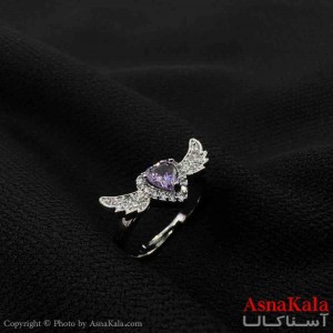 انگشتر زنانه استیل مینیمال مدل قلب بالدار کد ANG19811W