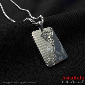 گردنبند مردانه و پسرانه استیل مدل رولکس کد GNB161584W