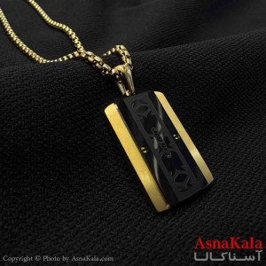 گردنبند مردانه و پسرانه استیل مدل کارتیر مشکی کد GNB161594W