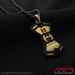 گردنبند مردانه و پسرانه استیل مدل گوچی طلایی کد GNB161595W