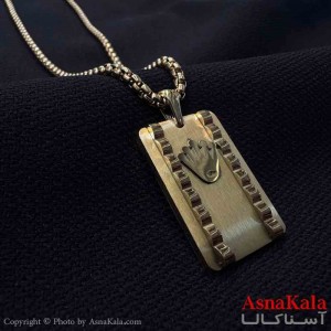 گردنبند مردانه و پسرانه استیل مدل طلایی کد GNB161596W