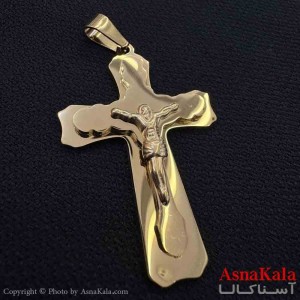 آویز گردنبند مردانه طرح صلیب   کد GNB161619W