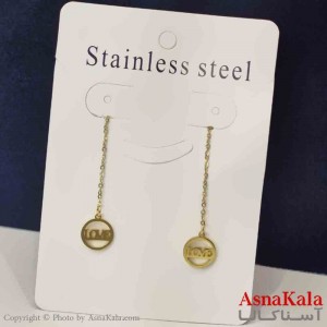 گوشواره دخترانه مدل ایرکاف عشق بخیه استیل 316 کد GSH151450W