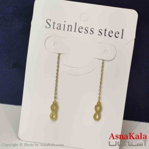 گوشواره دخترانه مدل ایرکاف بینهایت بخیه استیل 316 کد GSH151451W