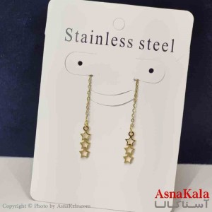 گوشواره دخترانه مدل ایرکاف ستاره بخیه استیل 316 کد GSH151463W