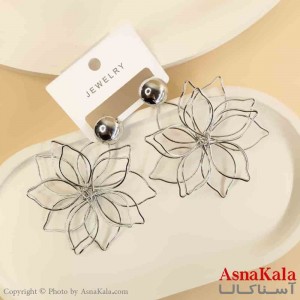 گوشواره استیل مینیمال دخترانه مدل گل کد GSH151494W