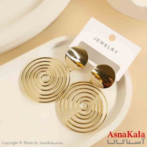 گوشواره استیل مینیمال دخترانه مدل گرد طلایی کد GSH151499W