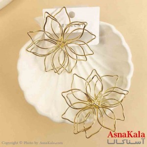 گوشواره استیل مینیمال دخترانه مدل گل برجسته کد GSH151503W