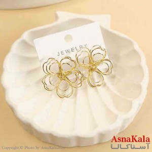 گوشواره استیل مینیمال دخترانه مدل گل کد GSH151517W