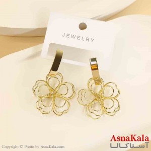 گوشواره استیل مینیمال دخترانه مدل گل آویزی کد GSH151518W