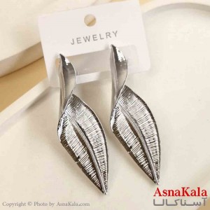 گوشواره استیل مینیمال دخترانه مدل برگ پیچی کد GSH151527W