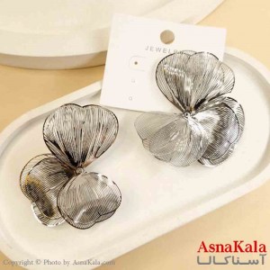 گوشواره استیل مینیمال دخترانه مدل گل حصیری کد GSH151531W