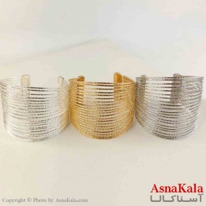 بنگل مینیمال دخترانه استیل مدل خطی کد DSB181071W