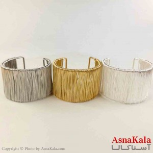 بنگل مینیمال دخترانه استیل مدل حصیری کد DSB181072W