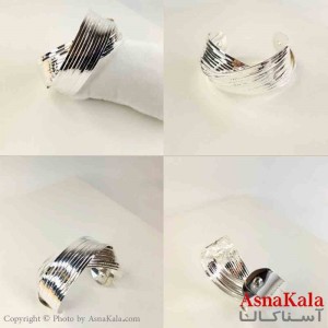 بنگل مینیمال پیچی نقره ای