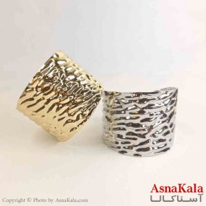 بنگل مینیمال دخترانه استیل مدل موج کد DSB181075W