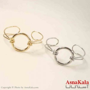 بنگل مینیمال دخترانه استیل مدل دایره کد DSB181077W