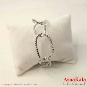 بنگل مینیمال دخترانه استیل مدل زنجیری کد DSB181081W