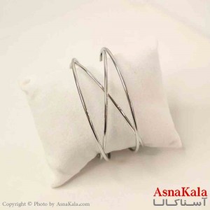 بنگل مینیمال دخترانه استیل مدل نقره ای کد DSB181087W